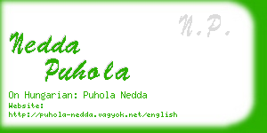 nedda puhola business card